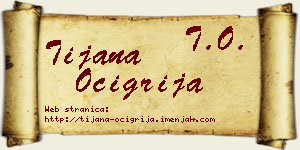 Tijana Očigrija vizit kartica